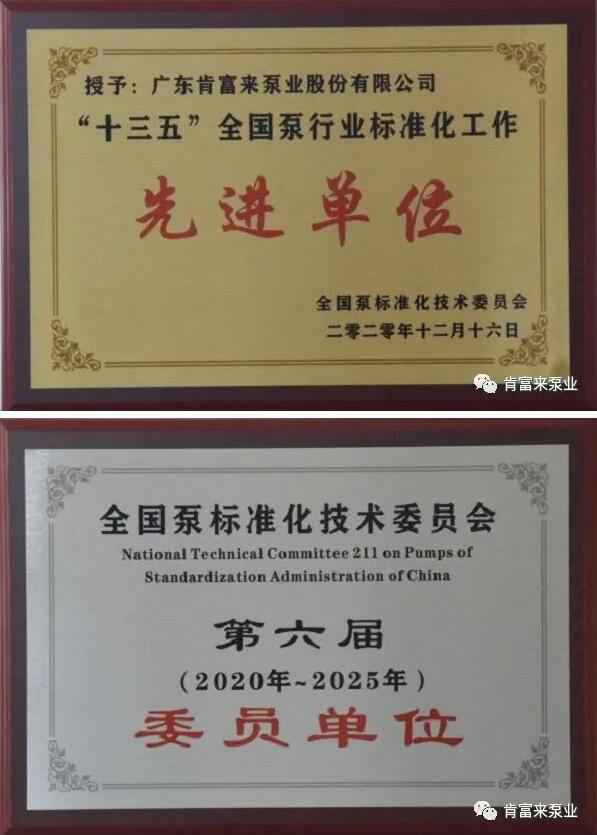 PG平台-PG(中国)一站式服务平台荣获“十三五”全国泵行业标准化工作先进单位称号